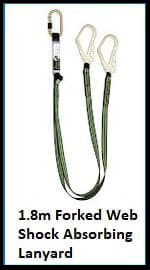 1.8m Forked Web Shock Absorbing Lanyard